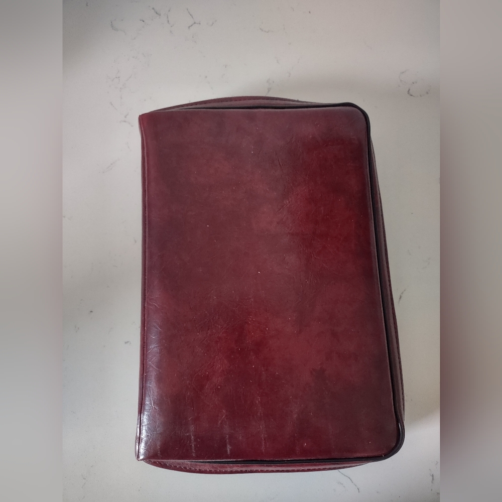 Giant Print KJV Bible Reference Ed Leather 1976 King James Thomas Nelson & COVER